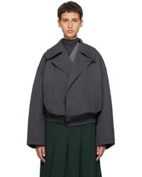 Lemaire - Gray Short Jacket - Lyst