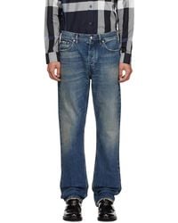 Burberry - Blue Straight Fit Jeans - Lyst