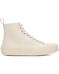 Jil Sander - Off-white Cap Toe High-top Sneakers - Lyst