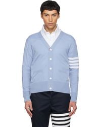 Thom Browne - Merino Wool 4-Bar Classic V-Neck Cardigan - Lyst
