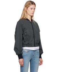 DIESEL 'g-khloe' Bomber Jacket in Black | Lyst