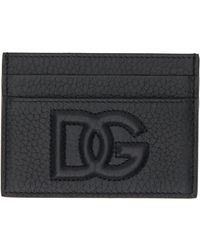 Dolce & Gabbana - Porte-cartes noir à logo dg - Lyst