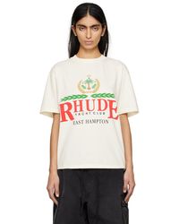 Rhude - オフホワイト East Hampton Tシャツ - Lyst