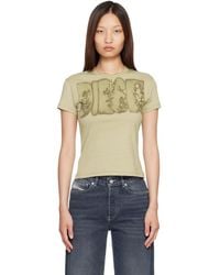 DIESEL - Khaki Slim Jersey Graphic Print T-Shirt - Lyst