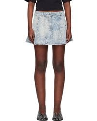 Palm Angels - Palms Jacquard Denim Miniskirt - Lyst
