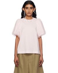Simone Rocha - Tulle Overlay Puff Sleeve T-Shirt - Lyst