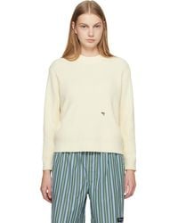 HOMMEGIRLS - Off- Waffle Knit Sweater - Lyst