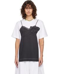 Simone Rocha - Bow Sash Slip Dress Trompe L'Oeil T-Shirt - Lyst