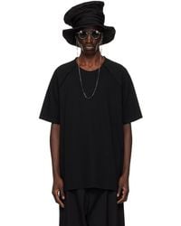 Yohji Yamamoto - T-shirt à manches raglan noir - pour homme - Lyst