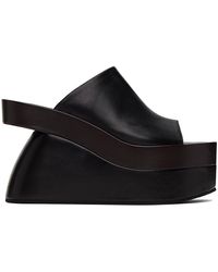 Dries Van Noten - Black Platform Heeled Sandals - Lyst