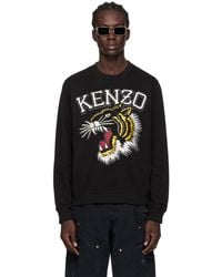 KENZO - Black Paris Tiger Varsity Sweatshirt - Lyst