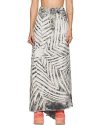 MASHA POPOVA - Ssense Exclusive & Denim Maxi Skirt - Lyst