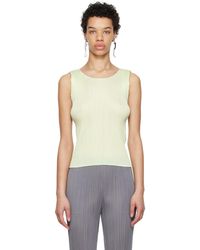 Pleats Please Issey Miyake - Green Monthly Colors May Tank Top - Lyst