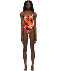 Louisa Ballou - Pink & Green Mini Ring One-piece Swimsuit - Lyst