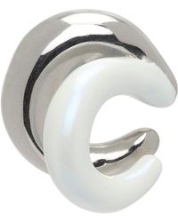Panconesi - Bijou d'oreille unique perla argenté et blanc - Lyst