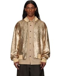 Dries Van Noten - Sequinned Bomber Jacket - Lyst