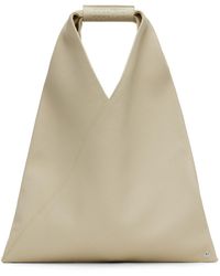 MM6 by Maison Martin Margiela - Off-white Triangle Classic Small Tote - Lyst