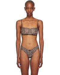 Fleur du Mal - Leopard Embroidery Boned Bralette - Lyst
