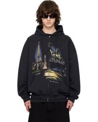 Vetements - 'Paris' Tourist Zip-Up Hoodie - Lyst