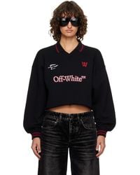Off-White c/o Virgil Abloh - Sporty Crop Polo Logo Sweatshirt - Lyst
