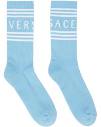 Versace - Blue Athletic Socks - Lyst