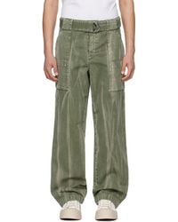 JW Anderson - Green Wide-leg Cargo Pants - Lyst