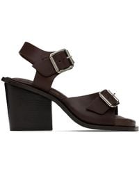 Lemaire - Burgundy Square 80 Heeled Sandals - Lyst
