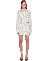 The Attico - Cotton Popeline Vichy Minidress - Lyst