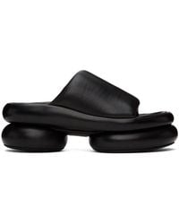 Jil Sander Black Gold Ball Thong Sandals Lyst