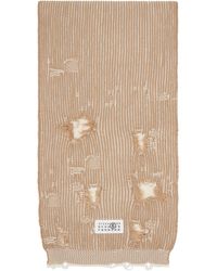 MM6 by Maison Margiela - Tan & Amended Optical Ribs Scarf - Lyst