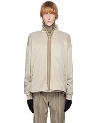 Meanswhile - Taupe Ice Touch Overwrap Jacket - Lyst