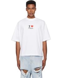 Vetements - T-Shirt Droit 'I Love Logos' Blanc À Ourlet Écourté - Lyst