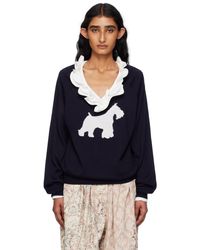 OPEN YY - Dog Graphic Knit Sweater - Lyst