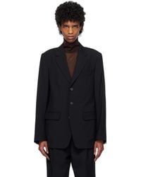 メンズ Dries Van Noten ピークドラペルカラー テーラード