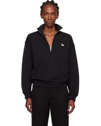 Maison Kitsuné - Half Zip Baby Fox Patch Sweatshirt - Lyst