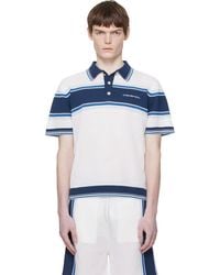 CASABLANCA - Mesh Stripe Polo - Lyst