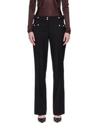 Balmain - Pleated Wool Gabardine Trousers - Lyst