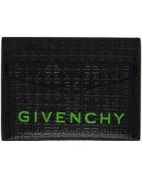 Givenchy - Porte-cartes noir en cuir à micro motif 4g - Lyst