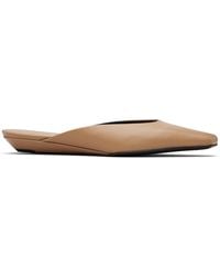 Loulou de Saison - Tan Diane Calf Leather Mule Flats - Lyst