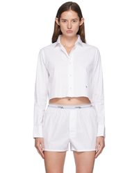 HOMMEGIRLS - ホワイト クロップド シャツ - Lyst