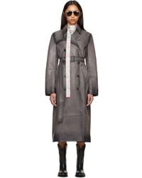 Acne Studios - Ombré Leather Trench Coat - Lyst