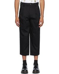 Goodfight Ssense Exclusive Black Pinstripe Daily Drive Trousers