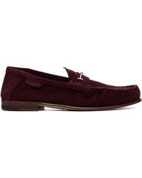 Tom Ford - Burgundy Soft Suede Ripley Loafers - Lyst