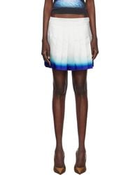 CASABLANCA - Casa Way Skate Pleated Silk Miniskirt - Lyst