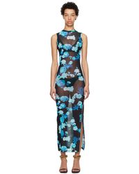 Coperni - Blue Flower Maxi Dress - Lyst