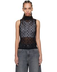FRAME - Mock Neck Tank Top - Lyst