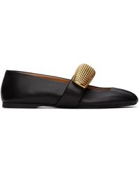 JW Anderson - Ballerines noires en cuir à ferrure graphique - Lyst