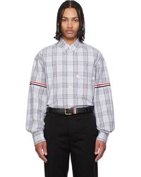 Thom Browne - Oversized Double Needle Rwb Gg Armband Shirt - Lyst