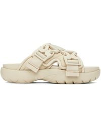 Bottega Veneta - Sandales à enfiler blanc cassé à semelle snap - Lyst