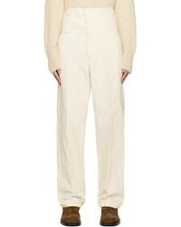 Dries Van Noten - Off-white Creased Trousers - Lyst